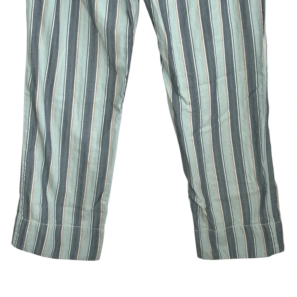 Free People Marielle Pull On Pants Boho XS Crop Stripe Straight Leg Coastal Vaca - Picture 6 of 10